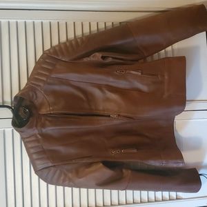 Real lamb leather jacket.